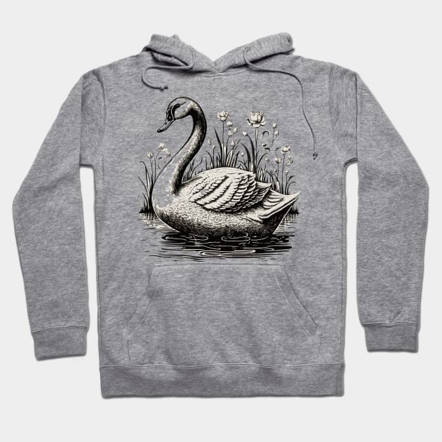 Beautiful Swan Hoodie by gblackid